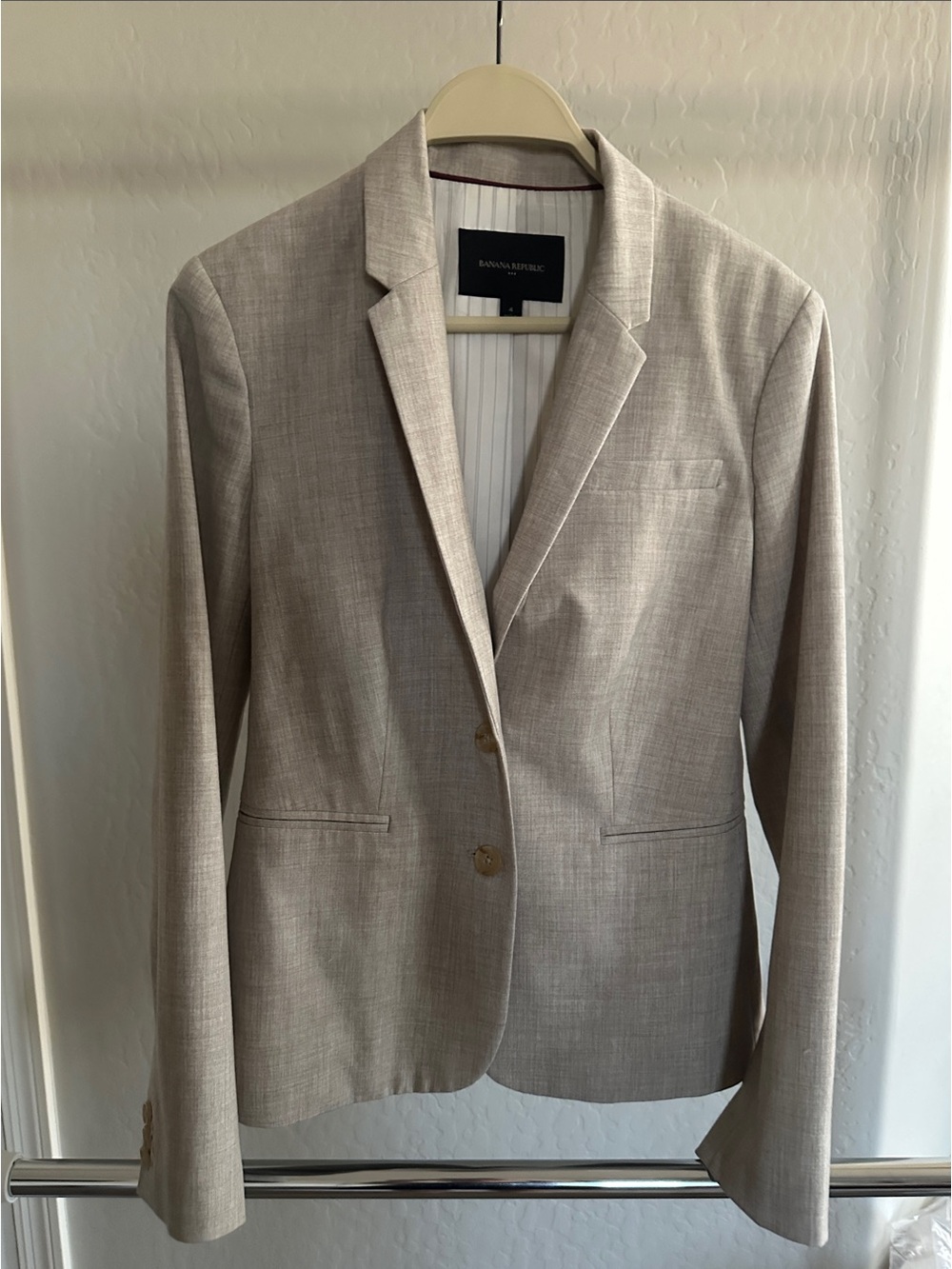 Banana Republic Light Beige Tailored Blazer